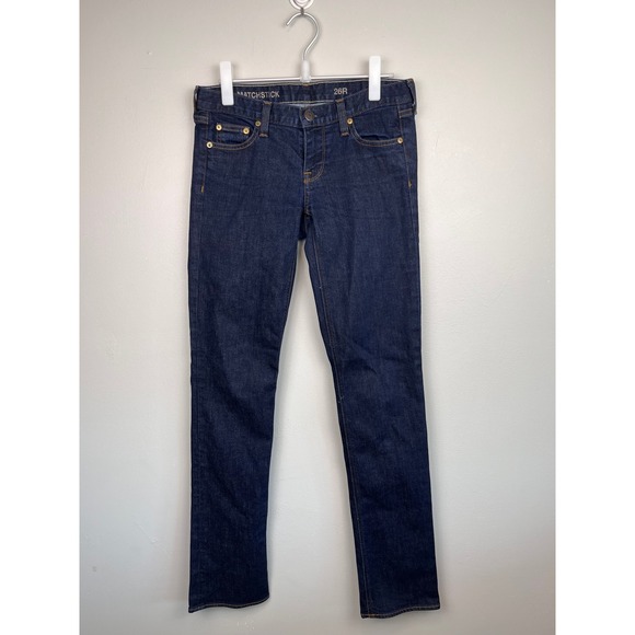 J.Crew Denim - J.Crew Matchstick Straight Leg Jeans Dark Indigo Wash Size 26R Stretch Denim